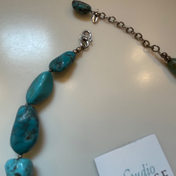Genuine Turquoise Large Stones  Necklace NICE! - Picture 3 of 7